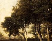 Landscape With Two Boys Carrying Firewood - 亨利·约瑟夫·哈尔皮涅斯